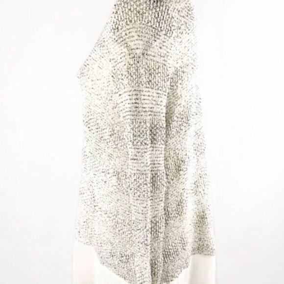 Lush Loose Knit Sweater Ivory High Low Long Sleeve Womens Sheer Hemline - Picture 2 of 8